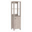 Linen Cabinet, Two Interior  Shelves, Two Open Shelves, Single Door