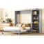 Grand lit escamotable mural avec tablettes-1446059353