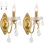 Ensemble de 2 appliques murales en cristal rétro avec candélabre et gouttes en verre pour le couloir, la chambre à coucher et la salle de bain