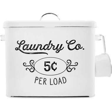 Auldhome Design- 9qt Enamelware Laundry Powder Container With
