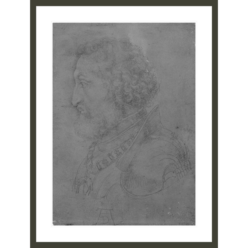 «Frederick II of the Rhin Elector Palatine» par Albrecht Dürer, impression giclée encadrée, H 41,5 po x l 31,45 po