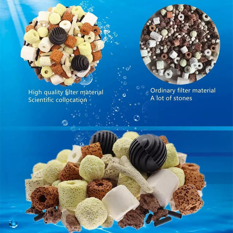 Turtle Aquarium Filter Media Activated Carbon Ceramic Ring Biological Ball Fish Tank