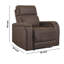 Fauteuil inclinable électrique standard de 38 po de largeur Anysha-149000050