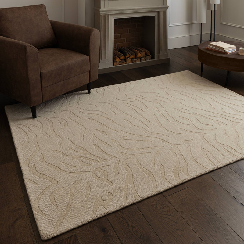 Alisandra Animal Print Beige Area Rug, Rectangle 200 x 290 cm