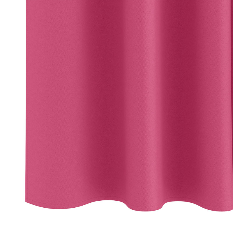 Curtains With Curtains 2 Pcs Polyester, 140cm Width x 225cm Drop, Bright Pink