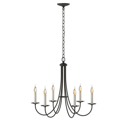 Simple Sweep 6-Light Candle Style Classic/Traditional Chandelier