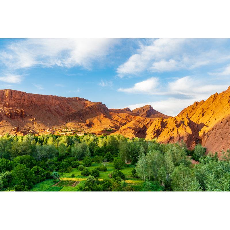 Red Moroccan Atlas Mountains by Andrey Danilovich - Wrapped Canvas Print, 20cm H x 30cm W