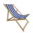 Dark Blue Populus Wood Sling Chair For Poolside - Outdoor Chair, 24.46 In. Width, 34.43 Height, 25.2 Package 220 Lbs Limit Folding In Made Of Wood, Weight