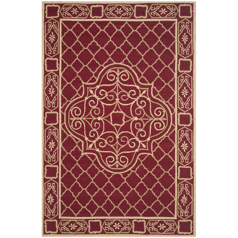 Bibbins Hand Hooked Performance Geometric Rug, Rectangle 5' x 8'