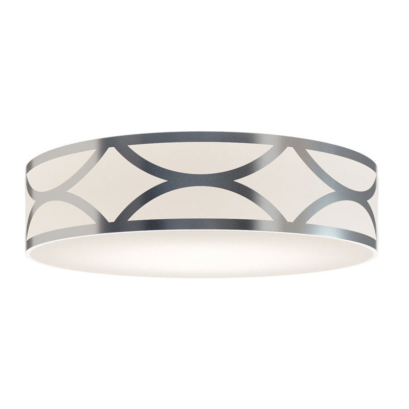 Bernville Acrylic Flush Mount, Painted Nickel