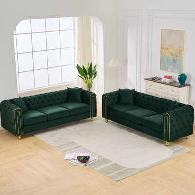 Canapé moderne 3 places + 3 places, canapé 3 + 3 places Comfy Velvet