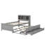 Lit plateforme avec tête de lit avec rangement, ports USB, lit gigogne simple et 3 tiroirs-310363638-310363639