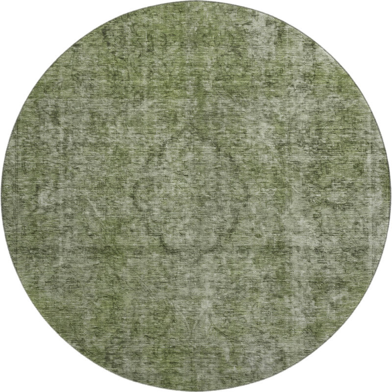 Premium Machine Washable Honig AMF1656 Global Rug, Round 8'