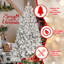 Arbre de Noël 4 pi avec 150 lumières UL et 21 pommes de pin naturelles - pointes en PVC enneigées, 366 pointes, structure à charnières, support en métal stable, installation facile-579920408
