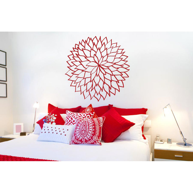 Plants & Flowers Wall Decal, Dark Red