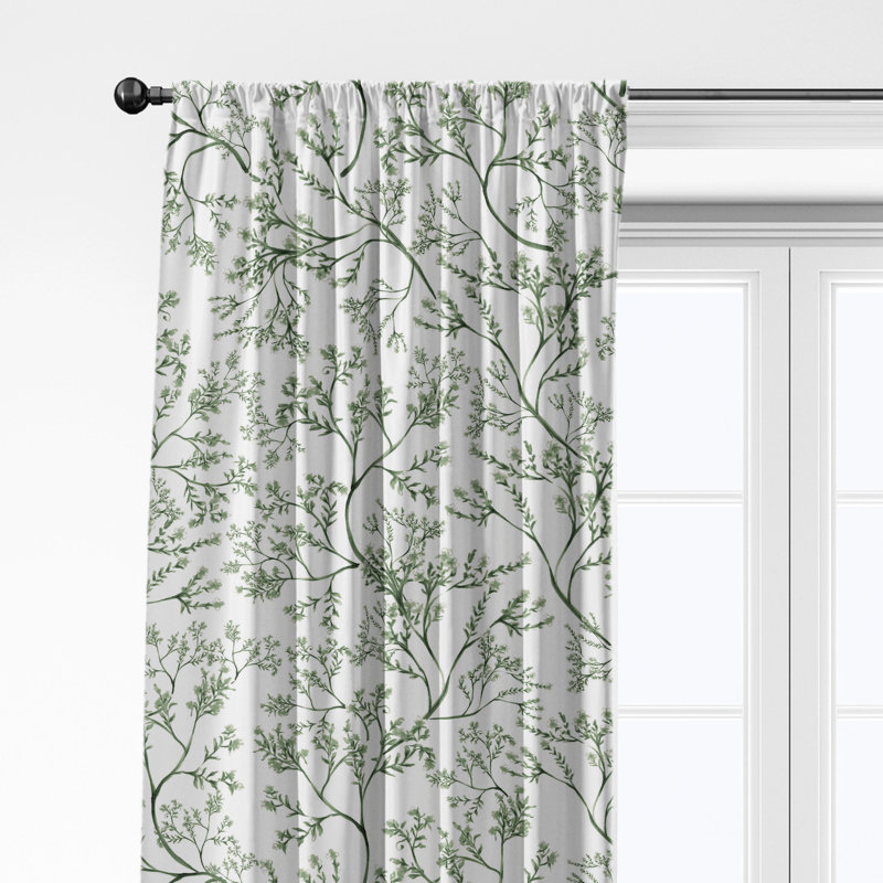 Ensemble de 2 rideaux en coton Tinsley Ivy, L 50 po x L 48 po
