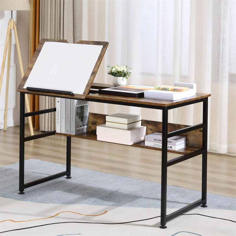 Metal Base Drafting Table