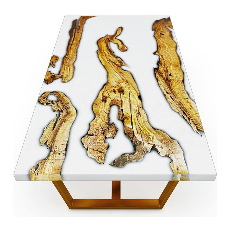 Morano Coffee Table, 17.7" H x 55.1" L x 27.5" W, White