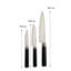 Echtwerk Damascus Knife Set, 3-Piece, Chef'S Knife, Kitchen Knife, Paring Knife, Damascus Steel, Pakka Wood, Silver, Black