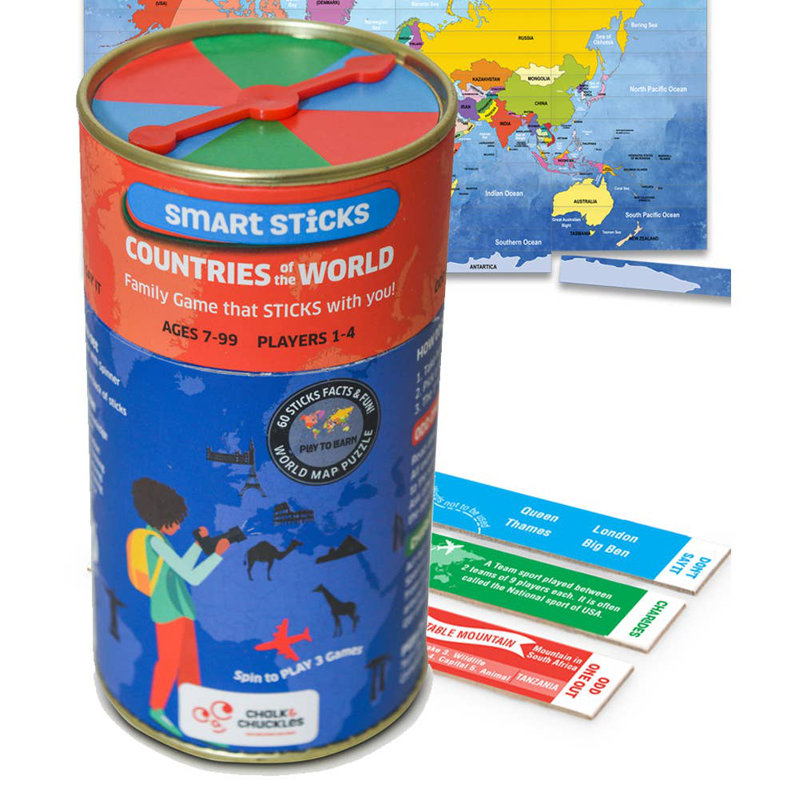 Smart Sticks - Pays du monde | Jeu éducatif amusant