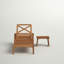 Chaise longue inclinable avec table Herbert