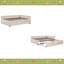 Lit de jour double rembourré en L avec lit gigogne escamotable double-1868120736