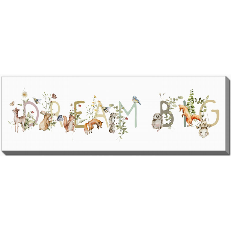 «Dream Big», art mural sur toile, H 20 po x l 60 po