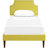 Laura Fabric Platform Bed with Squared Tapered Legs-1566467622-1566467642