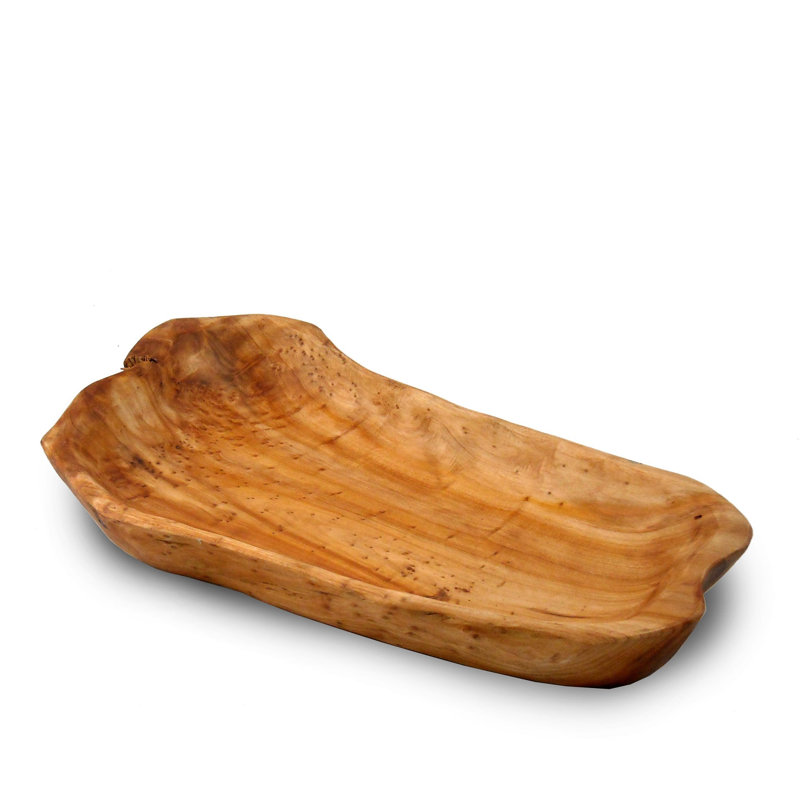 Plateau de racines en bois sculpté à la main - plateau rustique 14 x 7 pour charcuterie, hors-d'œuvre