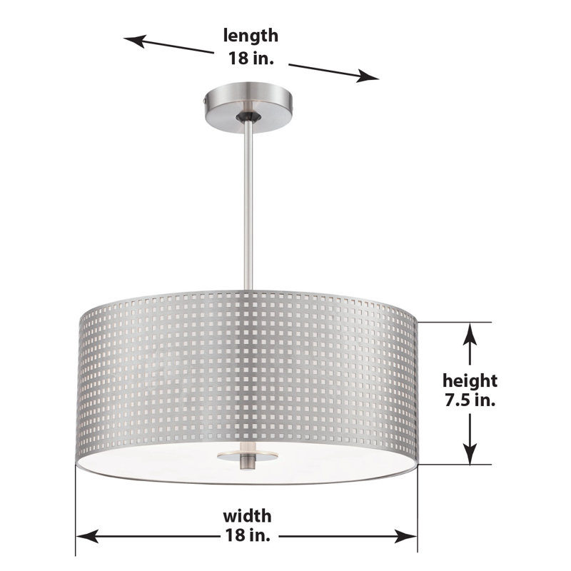 Lustre cylindrique à 3 lumières Leiston