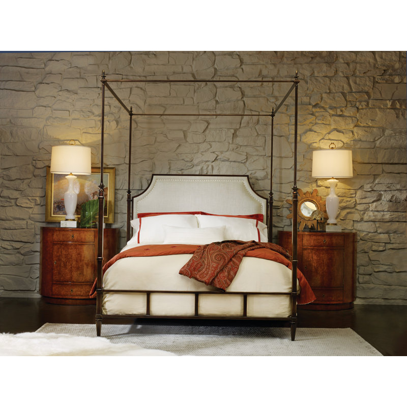 Upholstered Canopy Bed, Queen