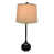 Base bronze / abat-jour lin beige