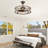 Colp 18'' Classic Farmhouse Caged Ceiling Fan with Lights, Rustic Bladeless Fandelier Reversible Ceiling Fan