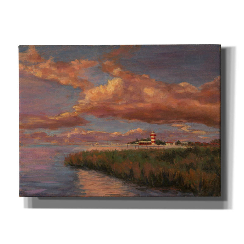 Red Barrel Studio® «Hilton Head Sunset» par Christopher Pierce, art mural sur toile, H 12 po x l 16 po x P 0,75 po