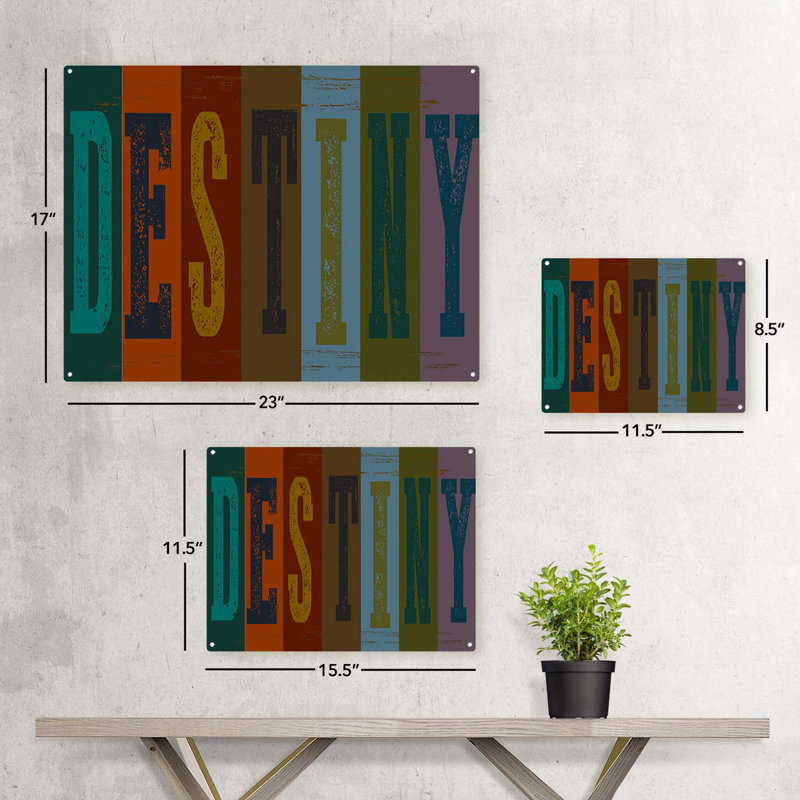 Rustic Destiny Sign, 8.5" H x 11.5" W x 0.04" D