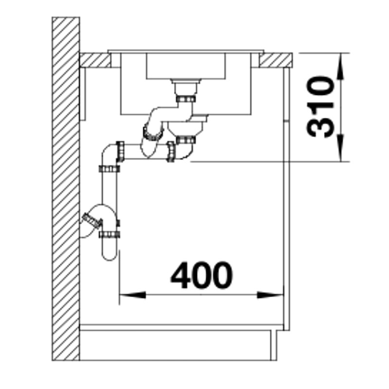 Favos 1.5 Bowl Inset Kitchen Sink, Alumetallic