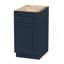 Meuble bas de style Shaker bleu marine de 45,7 cm (18 po), porte et tiroir à fermeture douce, unité en bois massif avec étagère réglable, rangement RTA pour cuisine, salle de bain, buanderie, garage, comptoir non inclus (45,7 cm L x 61 cm P x 87,6 cm H)