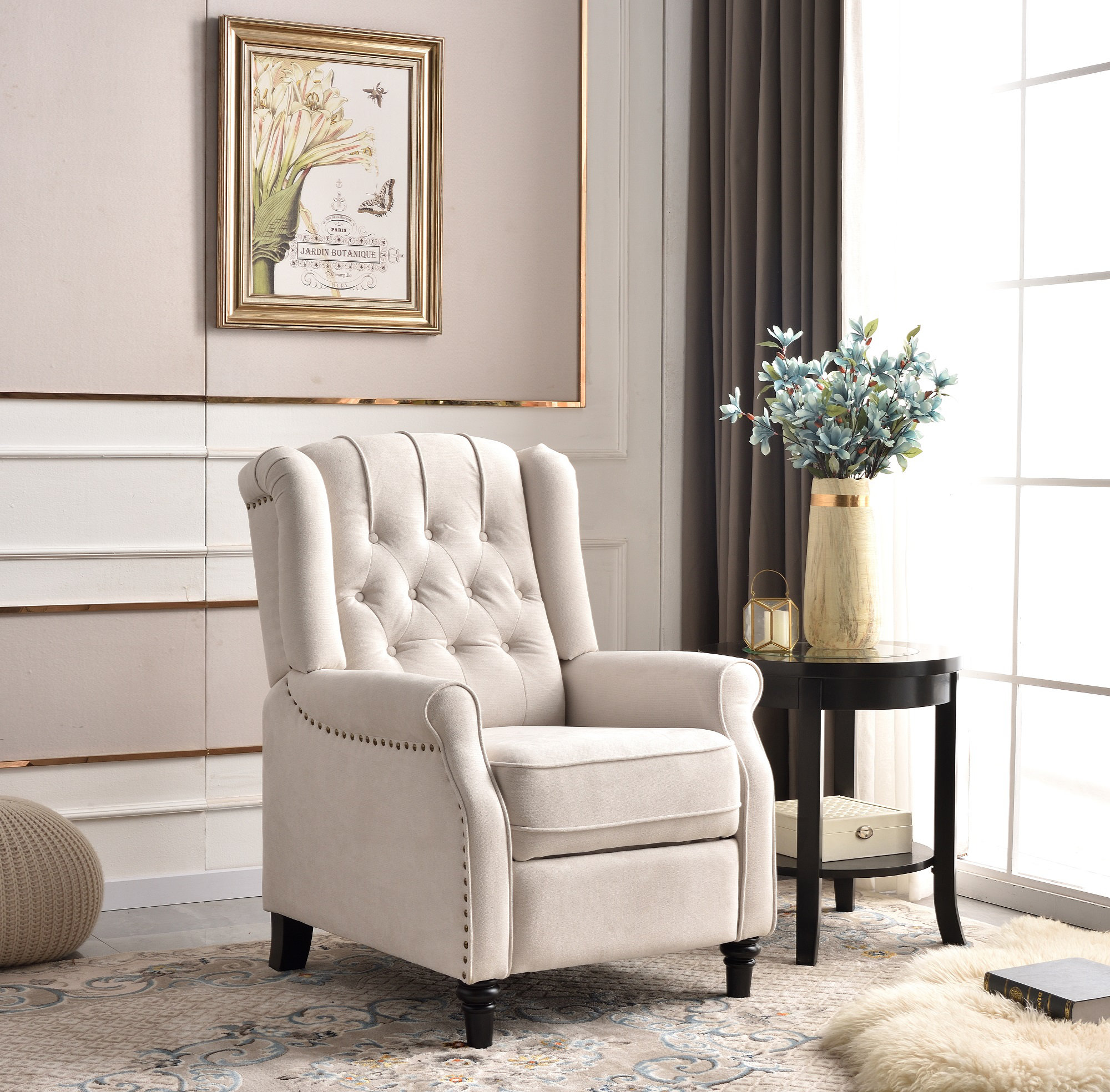 Tufted push deals back recliner