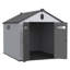 Remise de rangement en plastique 8 * 10Ft pour le grand jardin