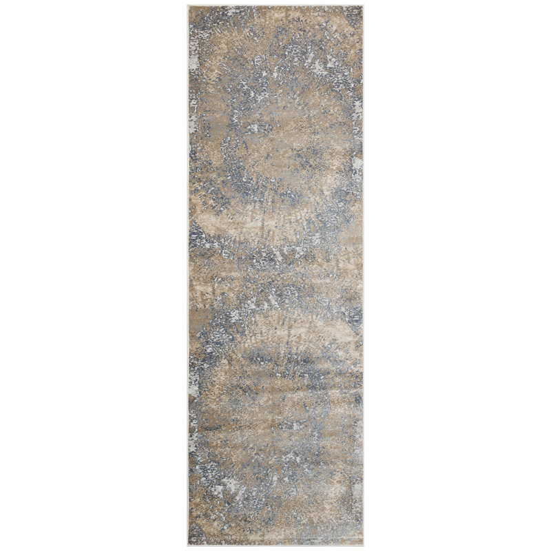 Compas Abstract Area Rug, Runner 80 x 240cm