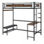 Structure de lit mezzanine peu encombrante avec rangement organisé et lattes attachées à boucle renforcée