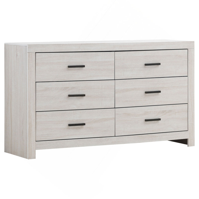 Commode 6 tiroirs, Blanc