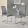 Loren Faux Leather Dining Chairs with Chrome Legs Upholstered Modern Design