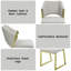 Ensemble de 2 chaises d'appoint en sherpa et miroir à finition dorée Galdesa Teddy