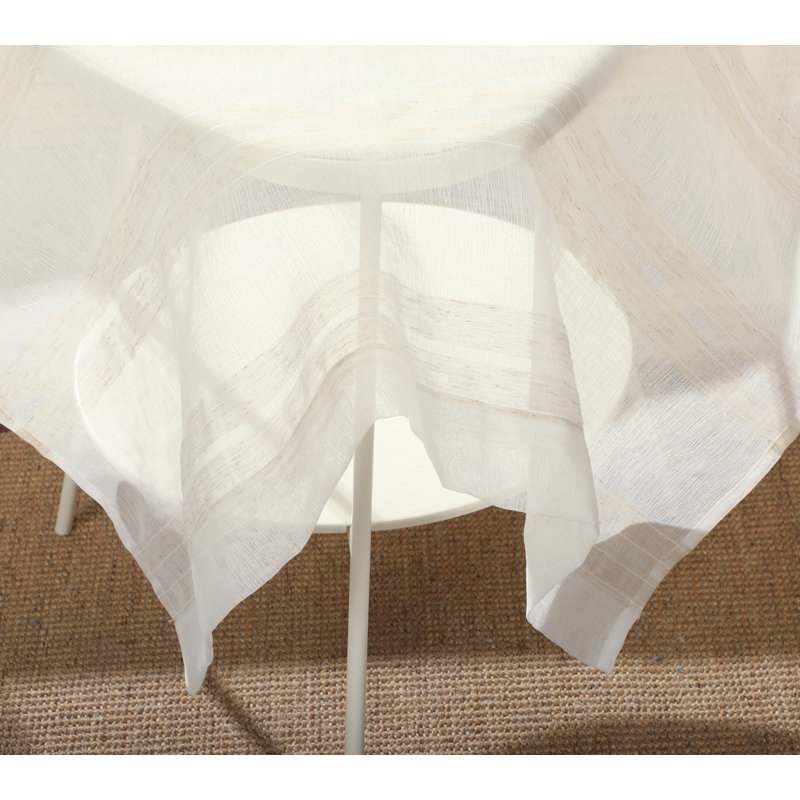 Keyonah Striped Sheer Curtains Pair