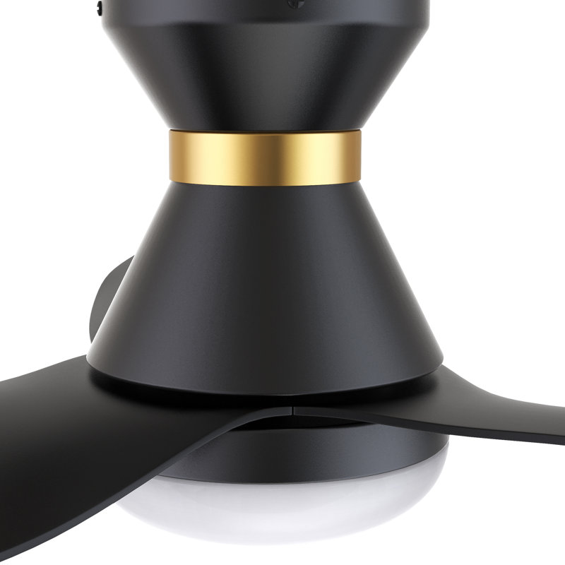 45'''' Smart Ceiling Fan With Remote, Light Kit IncludedWorks With Google Assistant And Amazon Alexa,Siri Shortcut., Black