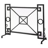 Greek Key Fireplace Screen