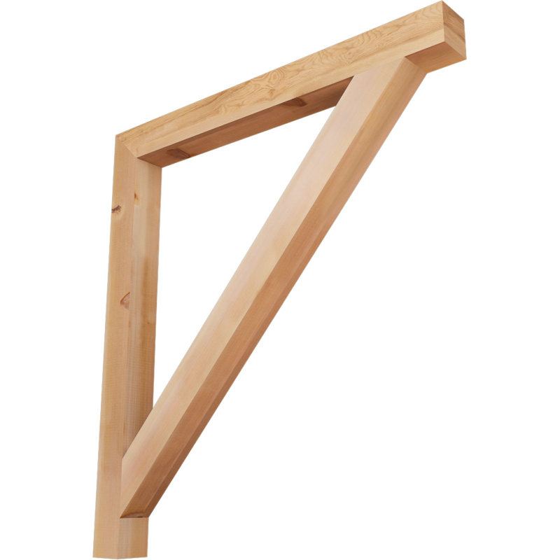 Support de bloc traditionnel, Cèdre rouge de l'Ouest (lisse), H 48 po x l 4 po x P 44 po
