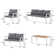 Aprillynn Teak 7 - Person Patio Conversation Sets with Cushions