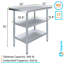 Table de travail en acier inoxydable avec deux tablettes-60901487